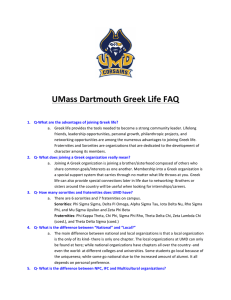 UMass Dartmouth Greek Life FAQ