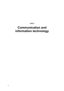 Communication and information technology