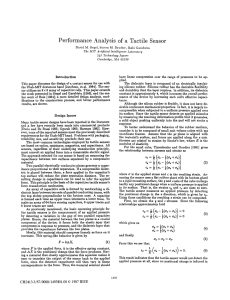 Performance Analysis of a Tactile Sensor