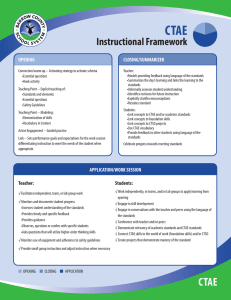 Instructional Framework