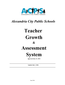 ACPS Teacher Growth and Assessment System Handbook