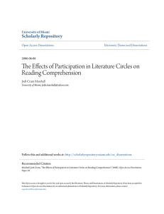 The Effects of Participation in Literature Circles on Reading