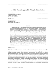 A Utility-Theoretic Approach to Privacy in Online Services
