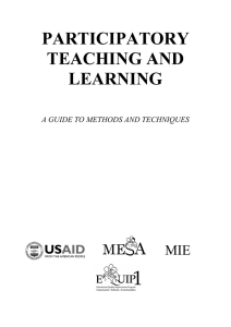 participatory teaching and learning