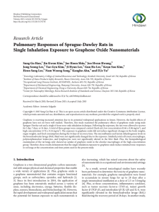 Pulmonary Responses of Sprague-Dawley Rats in Single Inhalation