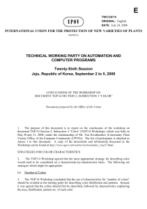 TECHNICAL WORKING PARTY ON AUTOMATION AND