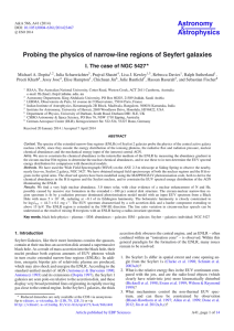 Probing the physics of narrow-line regions of Seyfert galaxies