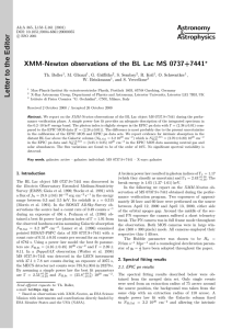 XMM-Newton observations of the BL Lac MS 0737+7441