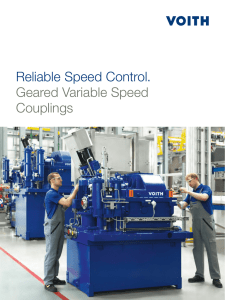 Reliable Speed Control. Geared Variable Speed Couplings