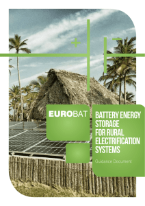 Battery Energy Storage for Rural Electrification Systems