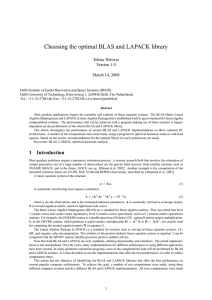 Choosing the optimal BLAS and LAPACK library