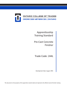 Apprenticeship Training Standard