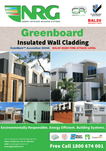 NRG Greenboard™ Specification Booklet V8