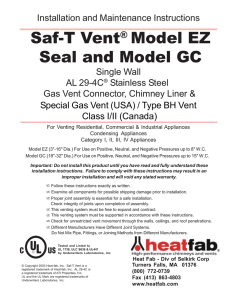 Saf-T Vent® Model EZ Seal and Model GC