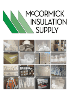 Insulation Catalog - McCormick Insulation Supply Inc.