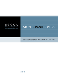 StoneGraniteSpecS - National Building Granite Quarries Association