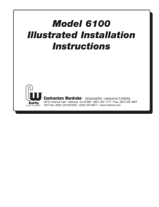 Model 6100 Illustrated Installation Instructions