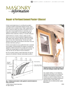 Repair of Portland Cement Plaster (Stucco)