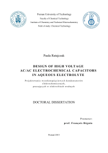 Design of high voltage AC/AC electrochemical capacitors in