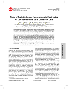 Study of Ceria-Carbonate Nanocomposite Electrolytes for Low