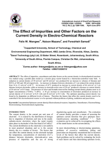 The Effect of Impurities and Other Factors on the Current