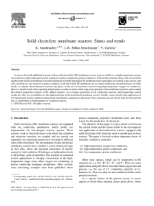 Sundmacher K. Solid electrolyte membrane reactors: Status and