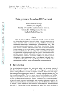Data generator based on RBF network