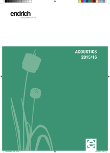 acoustics 2015/16 - endrich Bauelemente Vertriebs GmbH