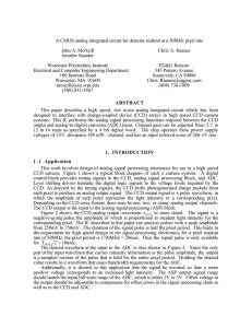 A CMOS analog integrated circuit - Worcester Polytechnic Institute