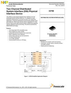 MC33790, Two Channel Distributed System Interface (DSI) Physical