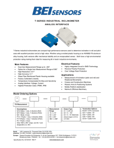 T-SERIES INDUSTRIAL INCLINOMETER ANALOG INTERFACE