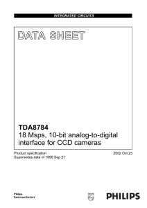 TDA8784 18 Msps, 10-bit analog-to-digital interface for CCD cameras