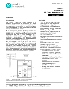 78M6613 Single-Phase AC Power Measurement IC