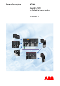 System Description AC500 Scalable PLC for Individual Automation