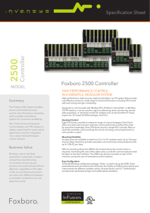 Foxboro 2500 Unit Controller Data Sheet