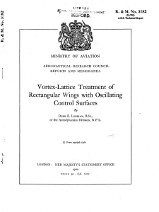 Vortex-Lattice Treatment of Rectangular Wings with Oscillating