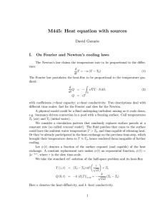 M445: Heat equation with sources