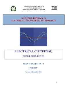 EEC 239 Electric Circuits 1 - Unesco