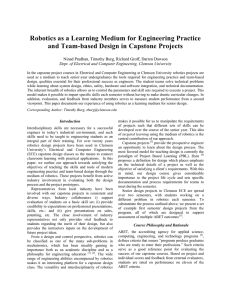 Robotics as a Learning Medium for Engineering Practice and Team