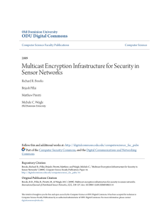 Multicast Encryption Infrastructure for Security in Sensor Networks