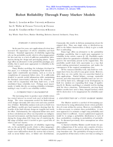 Robot Reliability Through Fuzzy Markov Models