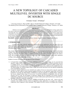 A NEW TOPOLOGY OF CASCADED MULTILEVEL INVERTER