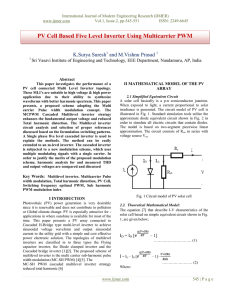 PV Cell Based Five Level Inverter Using Multicarrier PWM