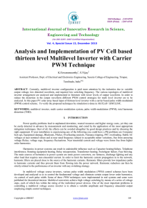 Analysis and Implementation of PV Cell based thirteen level