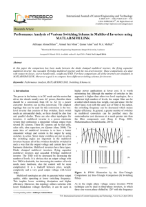 Performance Analysis of Various Switching Scheme in Multilevel