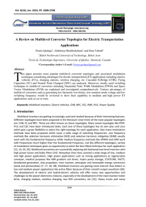 A Review on Multilevel Converter Topologies for Electric