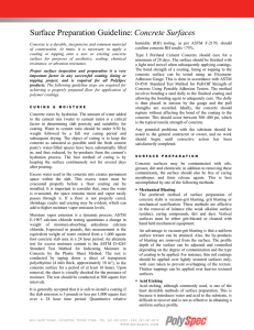 Surface Preparation Guideline: Concrete Surfaces