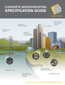Concrete Waterproofing Specification Guide