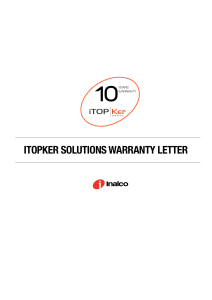 itopker solutions warranty letter