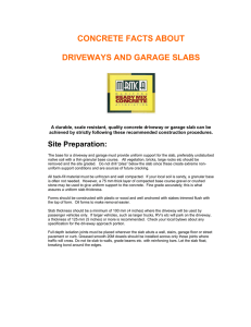 CONCRETE FACTS ABOUT DRIVEWAYS AND GARAGE SLABS